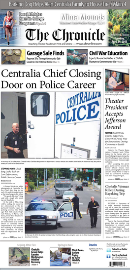 Centralia Chief Closing Door on Police Career Scott White Accepts His Jeferson Award Monday Night in Seattle