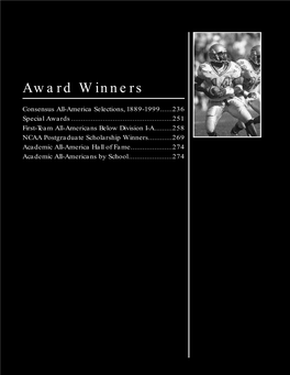 NCAA Football Award Winners