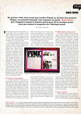 Rock News», Qui S'imposera Comme Le Fanzine Préeurseur De La Musique Punk, Plus Que Eomme Le Magazine De L'idéologie Punk