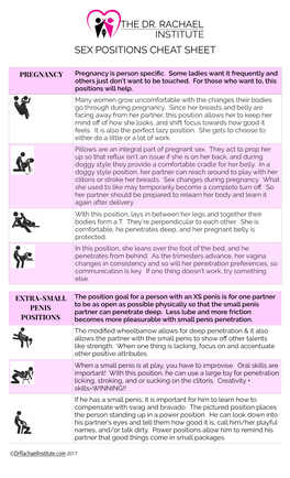 Sex Positions Cheat Sheet