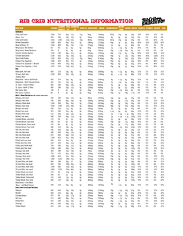 Nutrition & Allergens