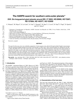 The HARPS Search for Southern Extra-Solar Planets XVII. Six Long