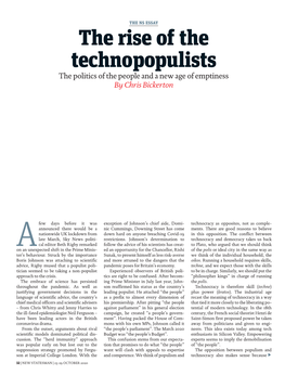 The Rise of the Technopopulists the Politics of the People and a New Age of Emptiness by Chris Bickerton