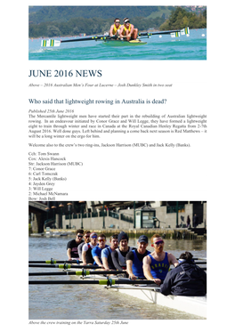 June 2016 News