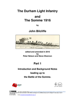 The Durham Light Infantry and the Somme 1916