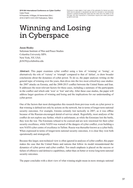 Winning and Losing in Cyberspace