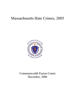 Massachusetts Hate Crimes, 2005