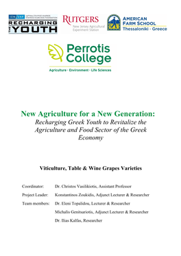 Viticulture, Tables & Wine Grape Varieties