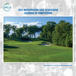 2015 Metropolitan Golf Association Calendar of Competitions