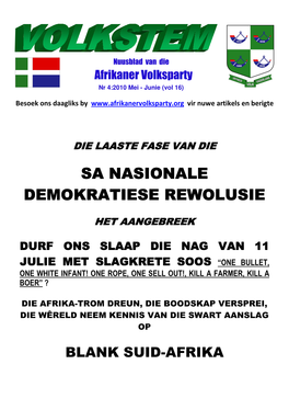 Sa Nasionale Nasionale Demokratiese Rewolusie