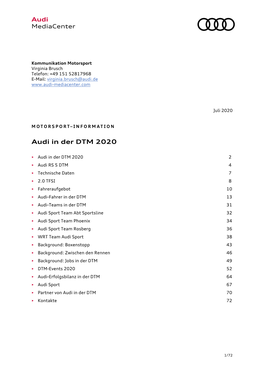 Audi in Der DTM 2020