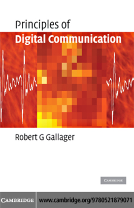 Principles of Digital Communication – Robert G. Gallager