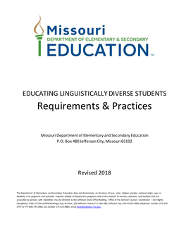 Educating Linguistically Diverse Students 2018