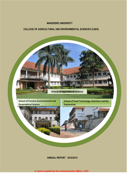 (CAES) ANNUAL REPORT 2014/2015 School of Agricultural S