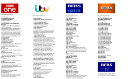 SATURDAY 24TH MARCH All Programme Timings UK