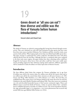 How Diverse and Edible Was the Flora of Vanuatu Before Human Introductions?