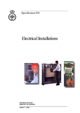 Specification 034. Electrical Installations