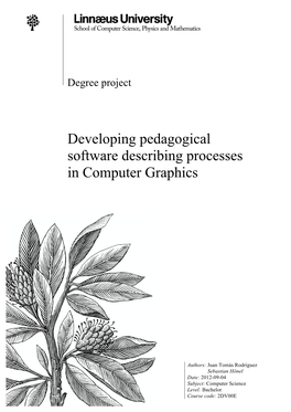 Developing Pedagogical Software Describing Processes in Computer Graphics