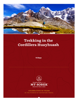 Trekking in the Cordillera Huayhuash