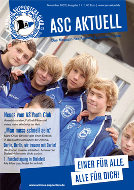 ASC AKTUELL Das Magazin Des Arminia Supporters Club