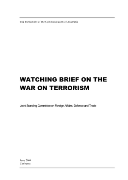 Pages for Watching Brief on the War on Terrorism