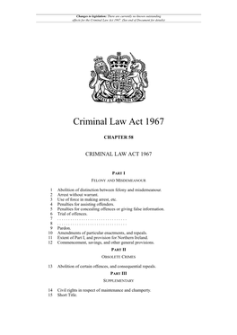 Criminal Law Act 1967