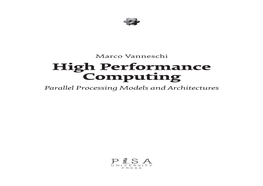 High Performance Computing : Parallel Processing Models and Architectures / Marco Vanneschi