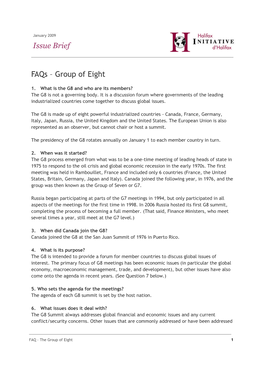 Faqs – Group of Eight Issue Brief