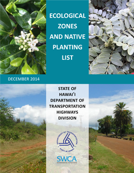 Ecological Zones and Native Planting List