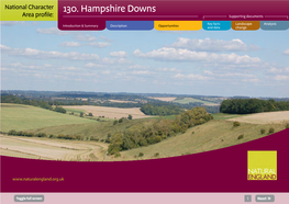 130. Hampshire Downs Area Profile: Supporting Documents