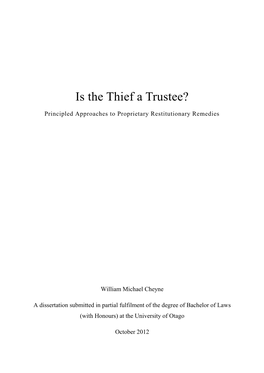 Is the Thief a Trustee?
