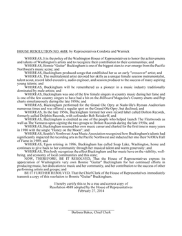 HOUSE RESOLUTION NO. 4688, by Representatives Condotta And