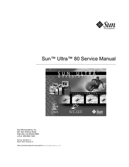 Sun Ultra 80 Service Manual • March 2000 FIGURE 10-1 System Exploded View 10-2