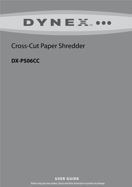 Cross-Cut Paper Shredder