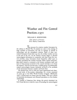 Weather and Fire Control Practices-197°