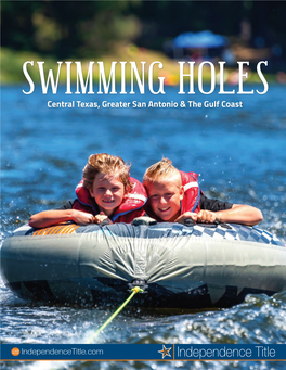 SWIMMING HOLES Central Texas, Greater San Antonio & the Gulf Coast