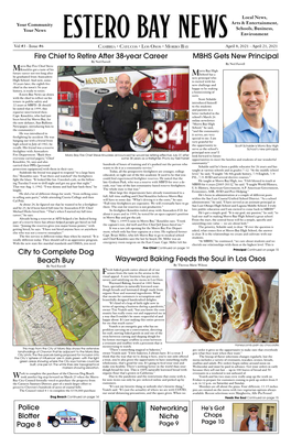 Police Blotter Page 8 Fire Chief to Retire After 38-Year Career MBHS