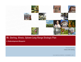 Mt. Sterling, Illinois, Uptown Long-Range Strategic Plan a Redevelopment Blueprint