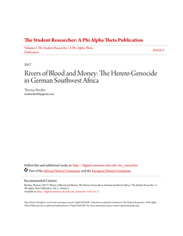 The Herero Genocide in German Southwest Africa