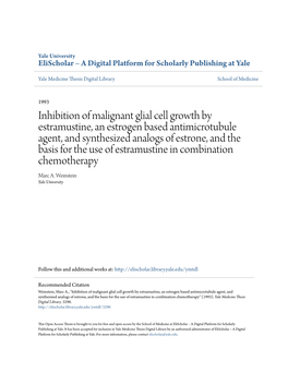 Inhibition of Malignant Glial Cell Growth by Estramustine, an Estrogen