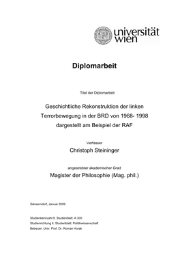 Diplomarbeit