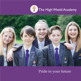 Pride in Your Future the High Weald Academy