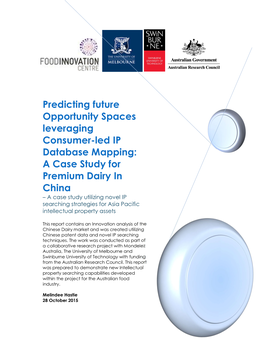 Predicting Future Opportunity Spaces Leveraging