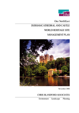 Durham Cathedral and Castle World Heritage Site Management Plan