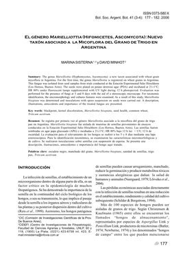 177 El Género Marielliottia (Hifomicetes, Ascomycota): Nuevo