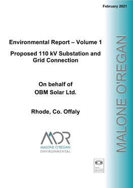 E1686 Environmental Report – Volume 1