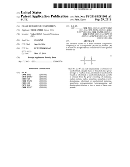 (12) Patent Application Publication (10) Pub. No.: US 2016/0281001 A1 BUTZ (43) Pub