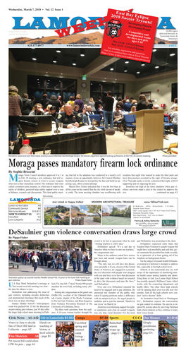 Lamorinda Weekly Volume 12 Issue 1 Wednesday, March 7, 2018