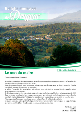 Le Mot Du Maire Bulletin Municipal