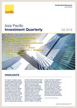 Asia Pacific Investment Quarterly Q2/2018